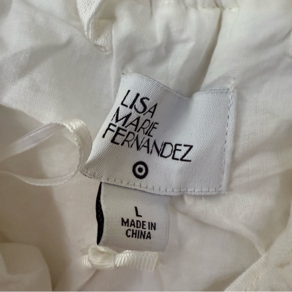 Lisa Marie Fernandez For Target Ric Rac Off Shoulder Dress Size Large - Picture 5 of 7